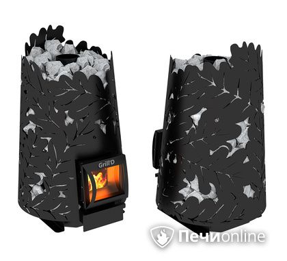 Дровяная печь-каменка GrillD Dubravo 180 short black в Пензе