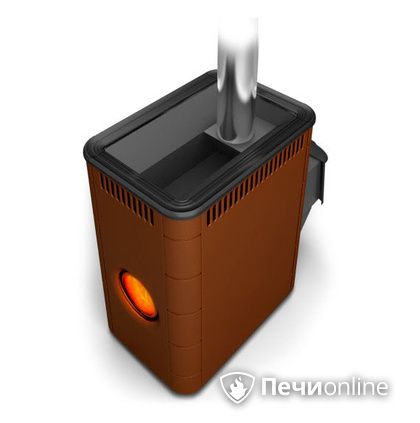 Дровяная банная печь TMF  Аврора Inox ДА Иллюминатор терракота  в Пензе
