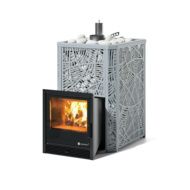 Дровяная печь-каменка ИзиСтим Ялта 25К (Модерн), AISI 321
