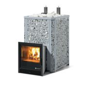 Дровяная печь-каменка ИзиСтим Ялта 35К (Хохлома), AISI 321