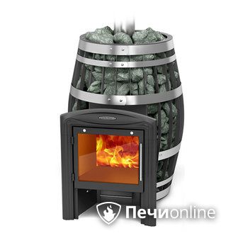 Дровяная банная печь TMF Саяны XXL 2015 Inox Витра с закрытой каменкой в Пензе